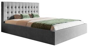 Dwuosobowe tapicerowane łóżko 160x200 Pikaro 2X - 36 kolorów