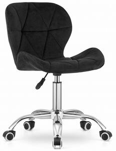 Czarny tapicerowany fotel obrotowy - Renes 4X