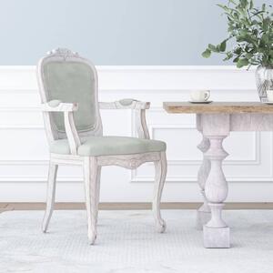 Krzesło stołowe, jasnoszare, 62x59,5x100,5 cm, obite aksamitem