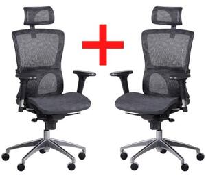 Krzesło biurowe LEXI, 1+1 GRATIS, czarne