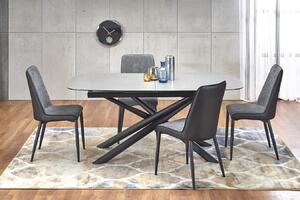 Czarny prostokątny stół z krzesłami - Bedixo