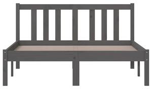 Szare łóżko z litego drewna 120x200 cm - Kenet 4X