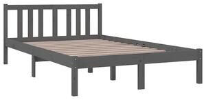 Szare łóżko z litego drewna 120x200 cm - Kenet 4X