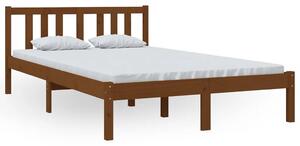 Klasyczne drewniane łóżko miodowy brąz 120x200 cm - Kenet 4X