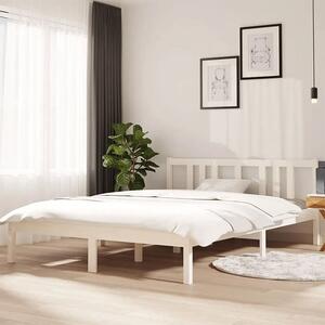 Białe podwójne łóżko drewniane 140x200 cm - Kenet 5X