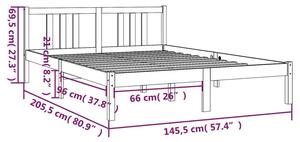 Szare dwuosobowe łóżko z drewna 140x200 cm - Kenet 5X