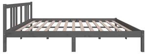 Podwójne szare łóżko z drewna 160x200 cm - Kenet 6X