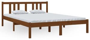 Sosnowe łóżko małżeńskie miodowy brąz 140x200 cm - Kenet 5X