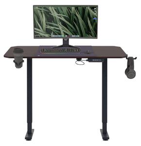 Małe biurko do pracy na stojąco EGON, 1100 x 720 x 600 mm, orzech/ czarne