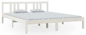 Skandynawskie sosnowe białe łóżko 160x200 cm - Kenet 6X