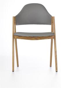 Szare krzesło KEN z lakierowanej stali