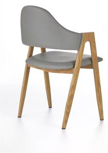 Szare krzesło KEN z lakierowanej stali