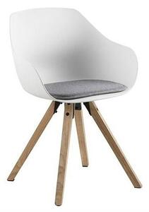 Skandynawskie krzesło Sophie - białe + naturalne