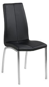 Eleganckie krzesło czarno srebrne - Stevi