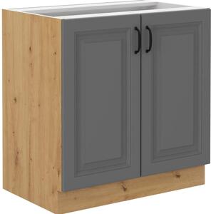 Szafka kuchenna dolna STILO 80 D 2D Szary/Dąb Artisan