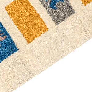 Tradycyjny dywan wełniany styl rustykalny 160 x 230 cm wielokolorowy Muratli Beliani