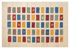 Tradycyjny dywan wełniany styl rustykalny 140 x 200 cm wielokolorowy Muratli Beliani