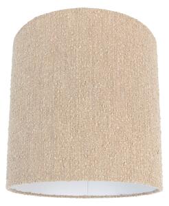 Abażur materiałowy beżowy z tkaniny boucle 40/40 cm