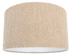 Beżowy abażur materiałowy z tkaniny boucle 35/35/20