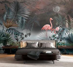 Fototapety Flamingo i rośliny, Fototapety Zwierzęta, u78601 : Uwalls.pl