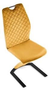 Krzesło tapicerowane K442 VELVET musztardowy