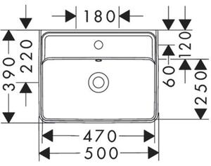 Umywalka HANSGROHE Xanuia Q 60131450 Biały 39x50