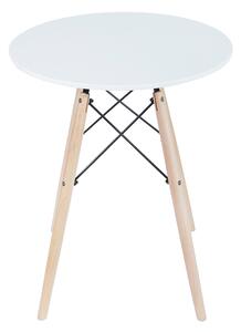 EMWOmeble Okrągły stolik w stylu skandynawskim TODI 3366 biały 60cm