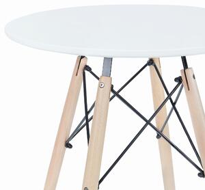 EMWOmeble Okrągły stolik w stylu skandynawskim TODI 3366 biały 60cm