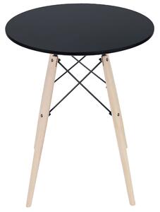 EMWOmeble Okrągły stolik w stylu skandynawskim TODI 3501 czarny 60cm