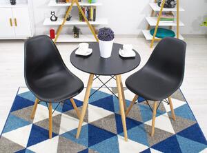 EMWOmeble Okrągły stolik w stylu skandynawskim TODI 3501 czarny 60cm