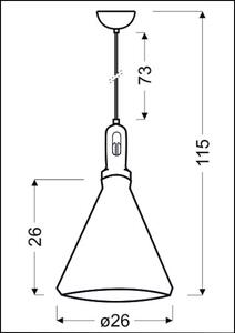Lampa industrialna - K139-Obsydian