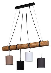 Lampa na drewnianej belce z abażurami - A02-Libra