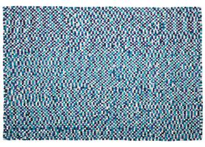 Dywan wełniany prostokątny 160 x 230 cm kulki filcowe niebiesko-biały Amdo Beliani