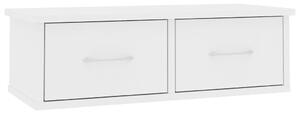Półka ścienna z szufladami Toss 2X - biała