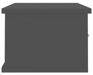 Półka ścienna z szufladami Toss 2X - czarny połysk
