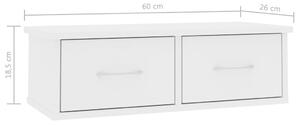 Półka ścienna z szufladami Toss 2X - biała