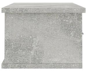 Półka ścienna z szufladami Toss 2X - szarość betonu
