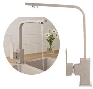 Granitan | PERRO – bateria kuchenna – prostoktny ksztat – beowa – bateria – elegancki wygld