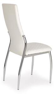Białe krzesło kuchenne ekoskóra pikowane