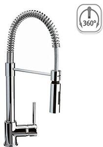 Franke COXY bateria kuchenna chrom 115.0185.417 bateria wysokocinieniowa jednouchwytowa solidny korpus ze stali nierdzewnej elastyczna wylewka z funkcj prysznica