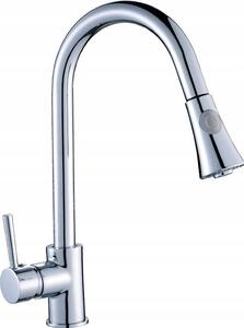 Laveo Daru Bateria Zlewozmywakowa Chromowana Stojąca z Wyciąganą Wylewką Cecha ECO - Jednouchwytowa 410mm BLD_069D