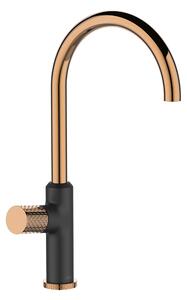 Bateria kuchenna Invena Moonlight czarna/rose gold, obracana wylewka, oszczdzajcy perlator, system szybkiego montau
