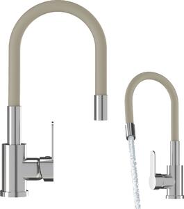 Granitan | GRADO – bateria kuchenna – elastyczny wylew – obrót o 360° – beowa – gowica ceramiczna