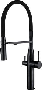 Bateria kuchenna WEZER LUX4-01-BLACK z podczeniem do filtra wody - 2 rodzaje strumienia
