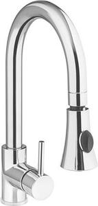 Bateria Umywalkowa Kuchenna Z Prysznicem Jednootworowa Nierdzewna Wys. 370 Mm - Hendi 810163