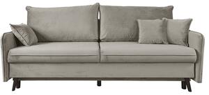 Sofa VOLIO 3 osobowa Beżowa funkcja spania pojemnik na pościel hydrofobowa