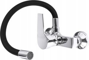 Granitan | FLEX – bateria kuchenna – wysuwana wylewka – monta nacienny – czarna – mosina
