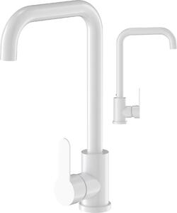 Granitan | STEEL – bateria kuchenna – obrót o 360° – biaa – stal nierdzewna – gowica ceramiczna