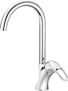 Bateria zlewozmywakowa stojca DALIA chrom, obrotowa wylewka, jednouchwytowa, 184mm zasig wylewki, BED_062M
