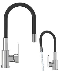 Granitan | GRADO – bateria kuchenna – elastyczny wylew – obrót o 360° – chrom – gowica ceramiczna